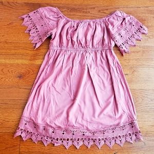Off the Shoulder Dress Lace Edges